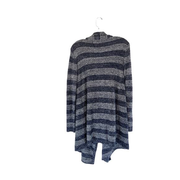 Barefoot Dreams Blue‎ Bamboo CozyChic Lite Striped Cardigan Size Small Medium - Picture 5 of 7